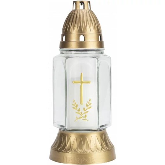 Üvegmécses 3005-1 hengeres, keresztes piros/fehér