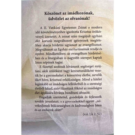 Keresztszülők imafüzete