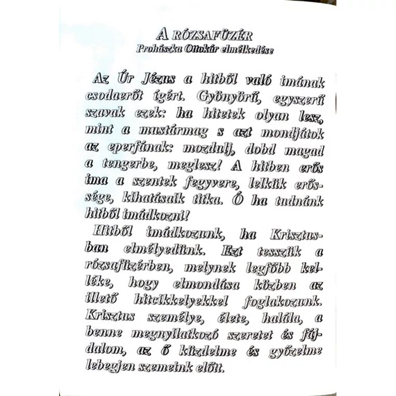 Így imádkozzuk a rózsafüzért (a világosság titkaival) imafüzet ( Ker. )