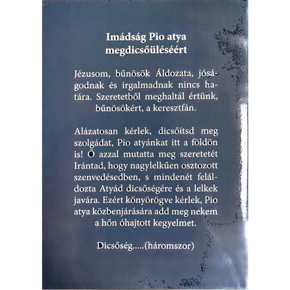 Szent Pio Atya imafüzet ( Ker )