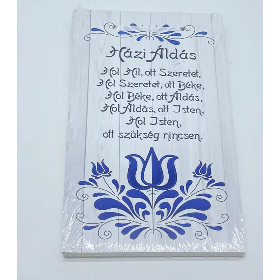 Falap 25,5cm festett színes Házi Áldás