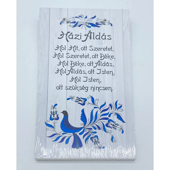 Falap 25,5cm festett színes Házi Áldás