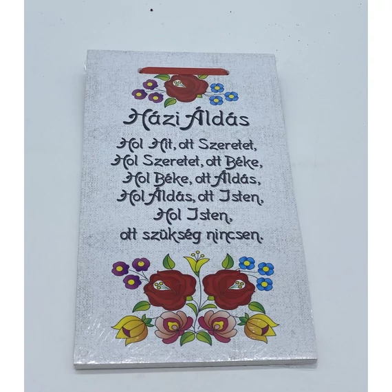 Falap 25,5cm festett színes Házi Áldás