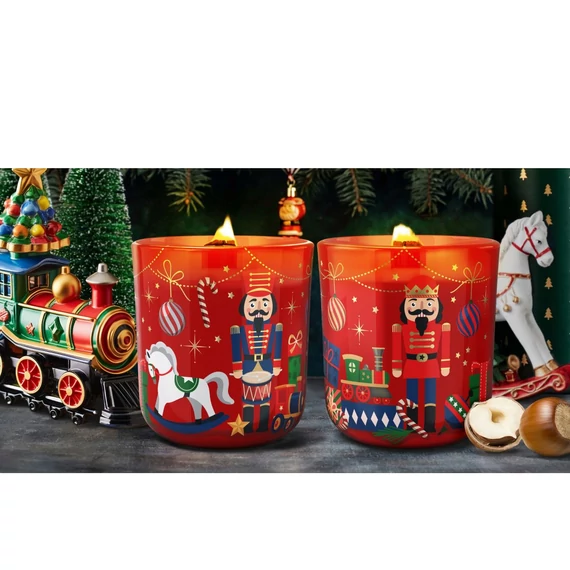 Illatos gyertya üveg pohárban 