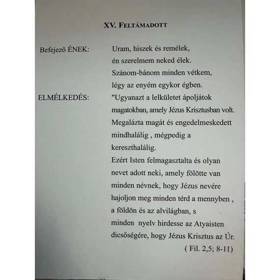 Keresztút képek papíron   ( 6,5 x 9,5 ) ( stációs )