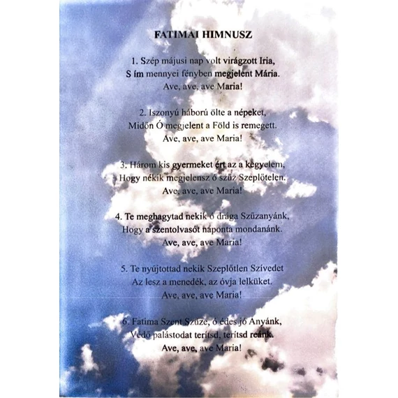 Fatimai Szűzanya imafüzet ( Ker.)