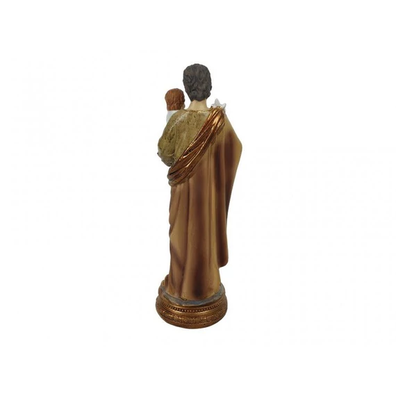 Szobor festett Szent József a Kisjézussal 21,5cm ( 1246 )