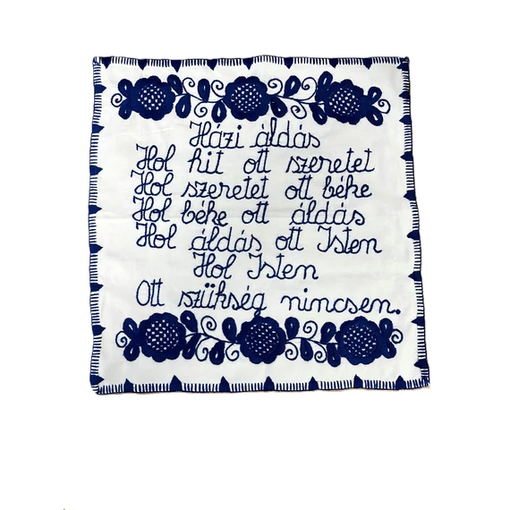 Házi áldás hímzett  színes