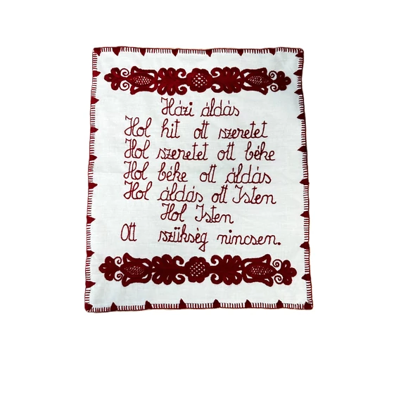 Házi áldás hímzett  színes