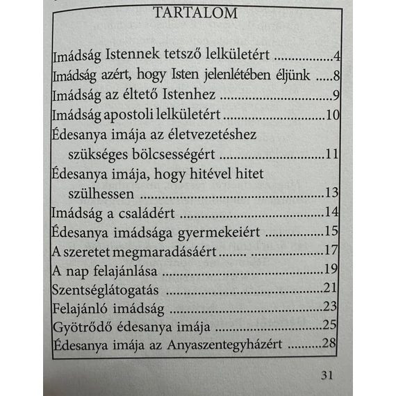 Édesanyák  imafüzete  ( Ker.)