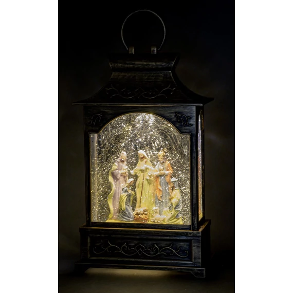 Szent Család 3 király Lampion bronz világítós színes 26cm 133330