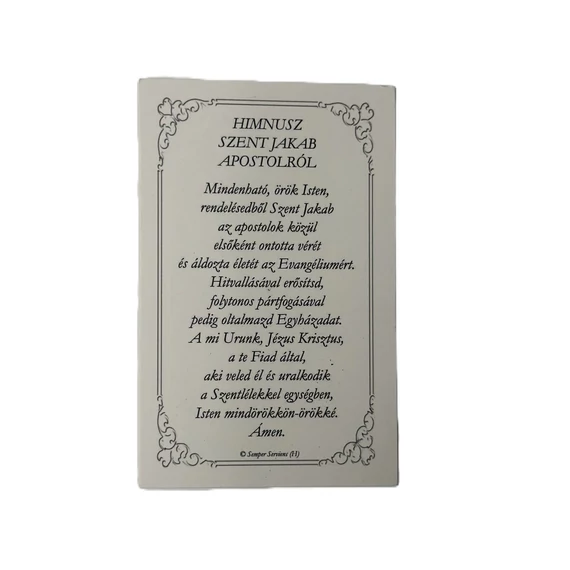 Szentkép imával - Szent Jakab