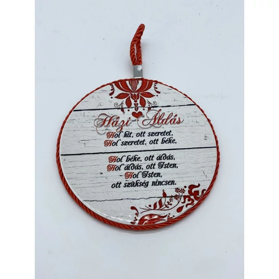 Házi Áldás kreámia kerek színes 16cm