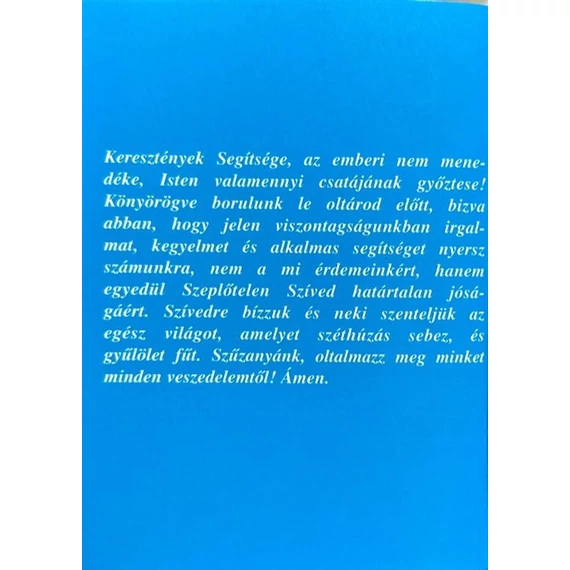 Tisztelet Máriának imafüzet (Ker.)