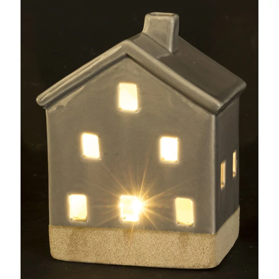 Házikó szürke világító 11,5cm 159334