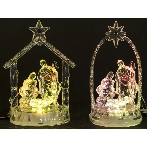 Üveg hatású Szent Család világító 11,5cm 159631