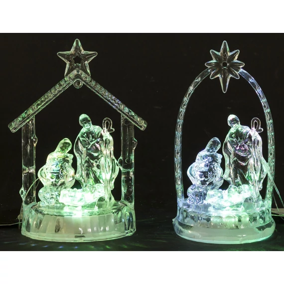 Üveg hatású Szent Család világító 11,5cm 159631