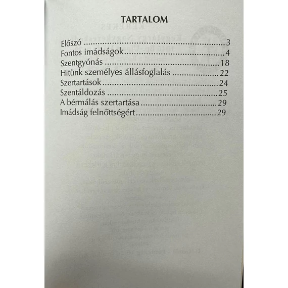 Bérmálkozók imafüzete (Ker.)