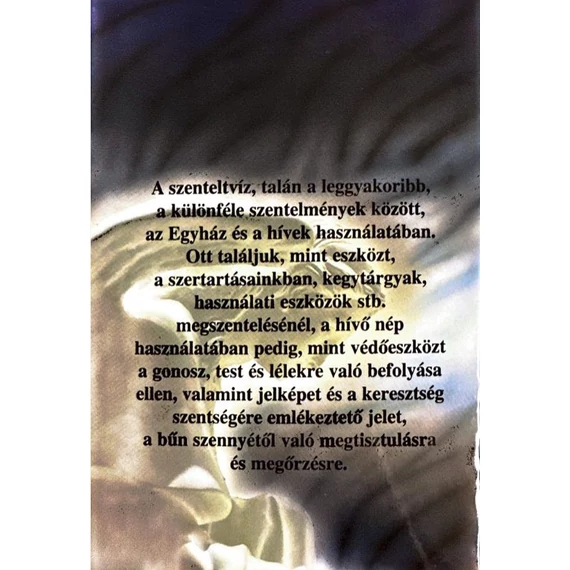 A szenteltvíz imafüzet