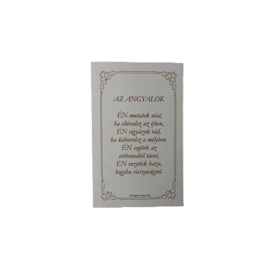 Szentkép imával - Az Angyalok