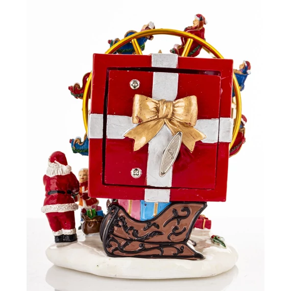 Téli jelenet Zenedoboz 14cm