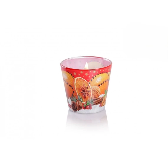 Illatos gyertya üveg pohárban 