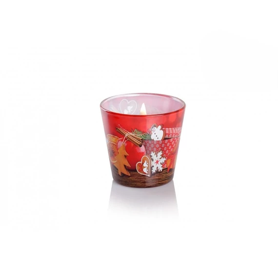 Illatos gyertya üveg pohárban 