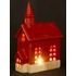Templom piros világító 19x13x8cm 159342