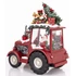 Mikulás karácsonyi traktorral